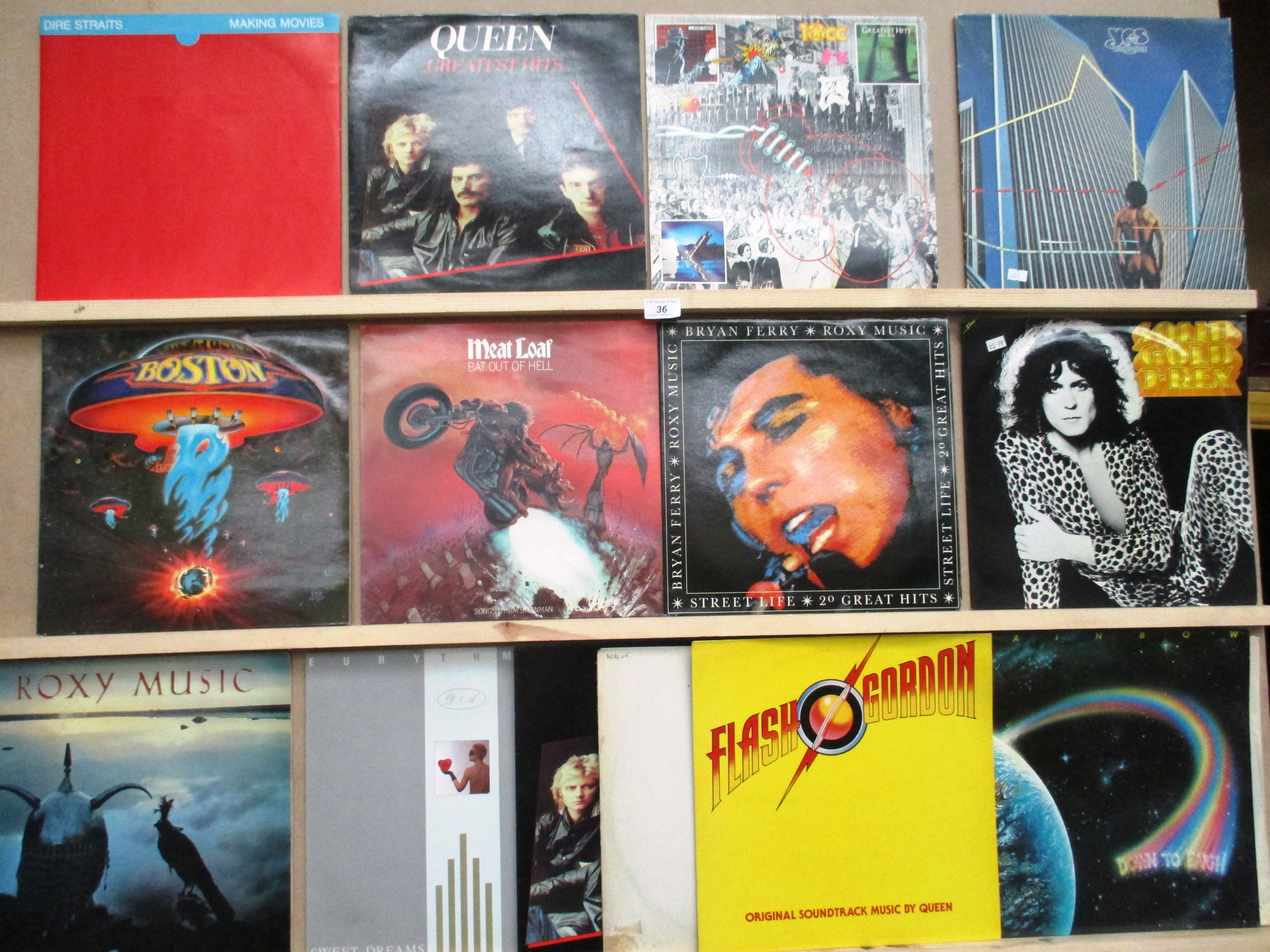 18 x assorted LPs Yes 'Going for the One', Dire Straits 'Making Movies', Boston 'Epic',