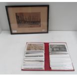 A small postcard album containing topographical,