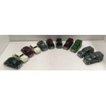 10 x Saico diecast scale model Morris Minor cars and vans