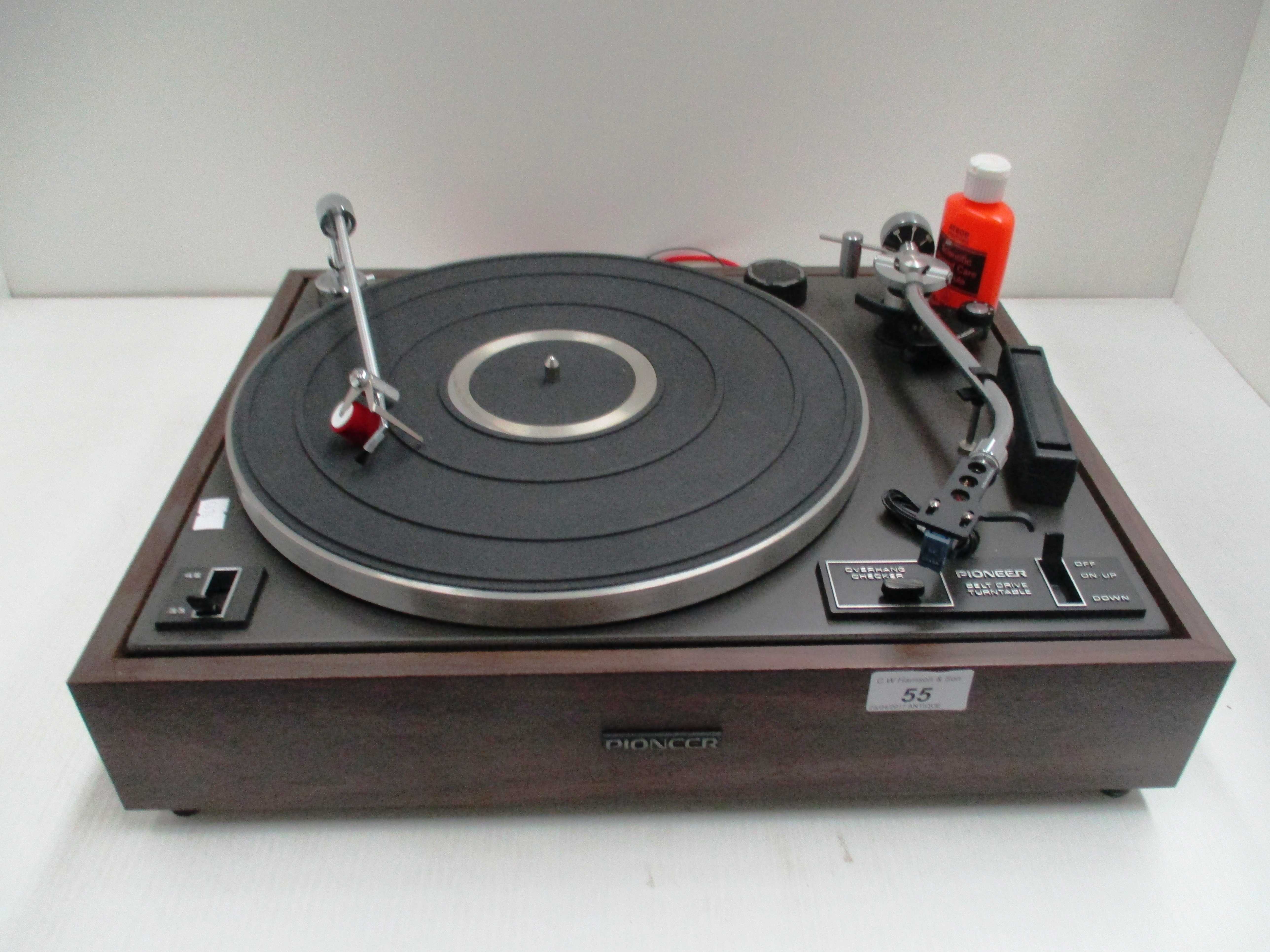 A Pioneer PL12D stereo turntable