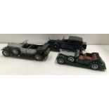 3 x Franklin Mint diecast model motor cars - 1:24 scale - Alvis 1938 4.