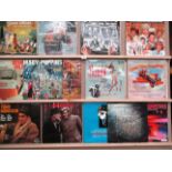 Contents to a vinyl record case 53 assorted LP's BBC recordings including Steptoe and Son,