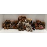 11 x various small soft toy bears by Royds Bears, Anna Club plush, Teddies with Love,