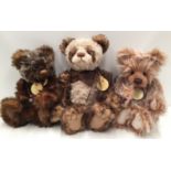 3 x Charlie Bears soft toy bears - Ellis,