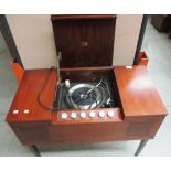 A His Masters Voice radiogram with Garrard 3000 record deck in a teak case - failed earth test