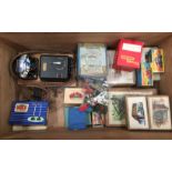 Two 00 gauge Wardie Models Bookstall and coal bunker with other diecast models and animals etc (a