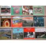 Contents to black vinyl record case 39 assorted LP's Brass Band sounds, music from Scotland,