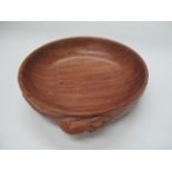 A Robert Thompson of Kilburn Mouseman oak shallow bowl 16cm diameter