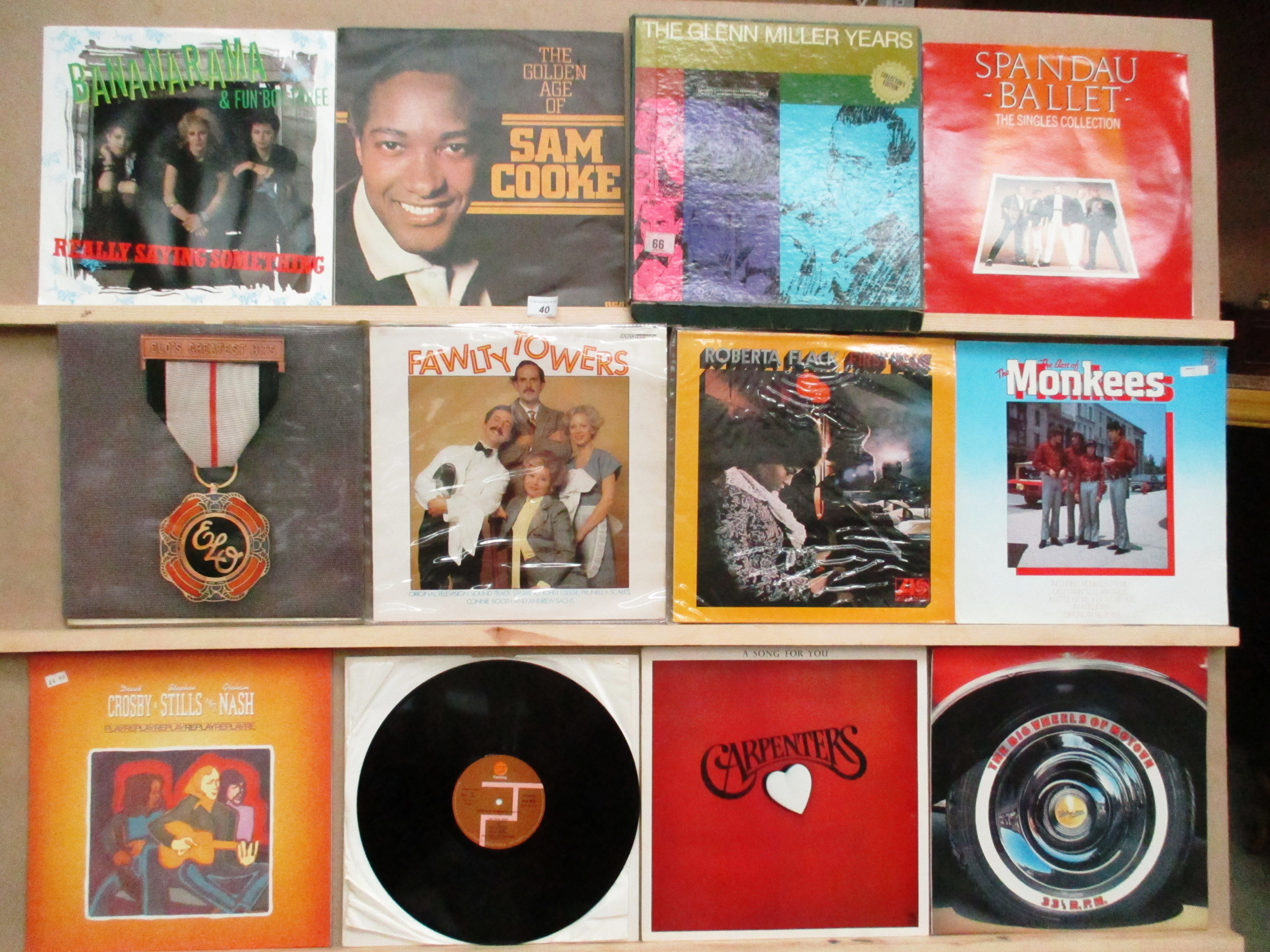 25 assorted LPs including Glenn Miller box set, Monkee's, Carpenters, Creedence Clearwater Revival,