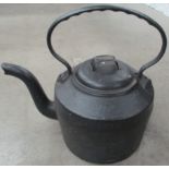 A cast iron 8 pint kettle by W Holdcroft,