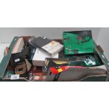 Contents to box a collection of men's after shave, deodorant, gloves,