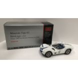 Boxed CMC diecast collectors' model car: 1:18 scale Maserati Tipo 61 Birdcage (1960) Sieger 1000km