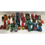 Contents to box - unboxed and playworn diecast model vehicles etc by Dinky, Corgi, Lesney,