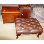 A mahogany coal box,