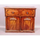 A Regency mahogany secretaire chest, the frieze with a secretaire drawer, internally fitted,