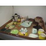 Tray including Carlton ware table china;