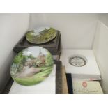 Assorted boxed collectors' plates, by Bradford exchange, Wedgwood, Spode,