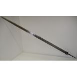 A single edged iron sword blade with triple fullering to both surfaces 88cm