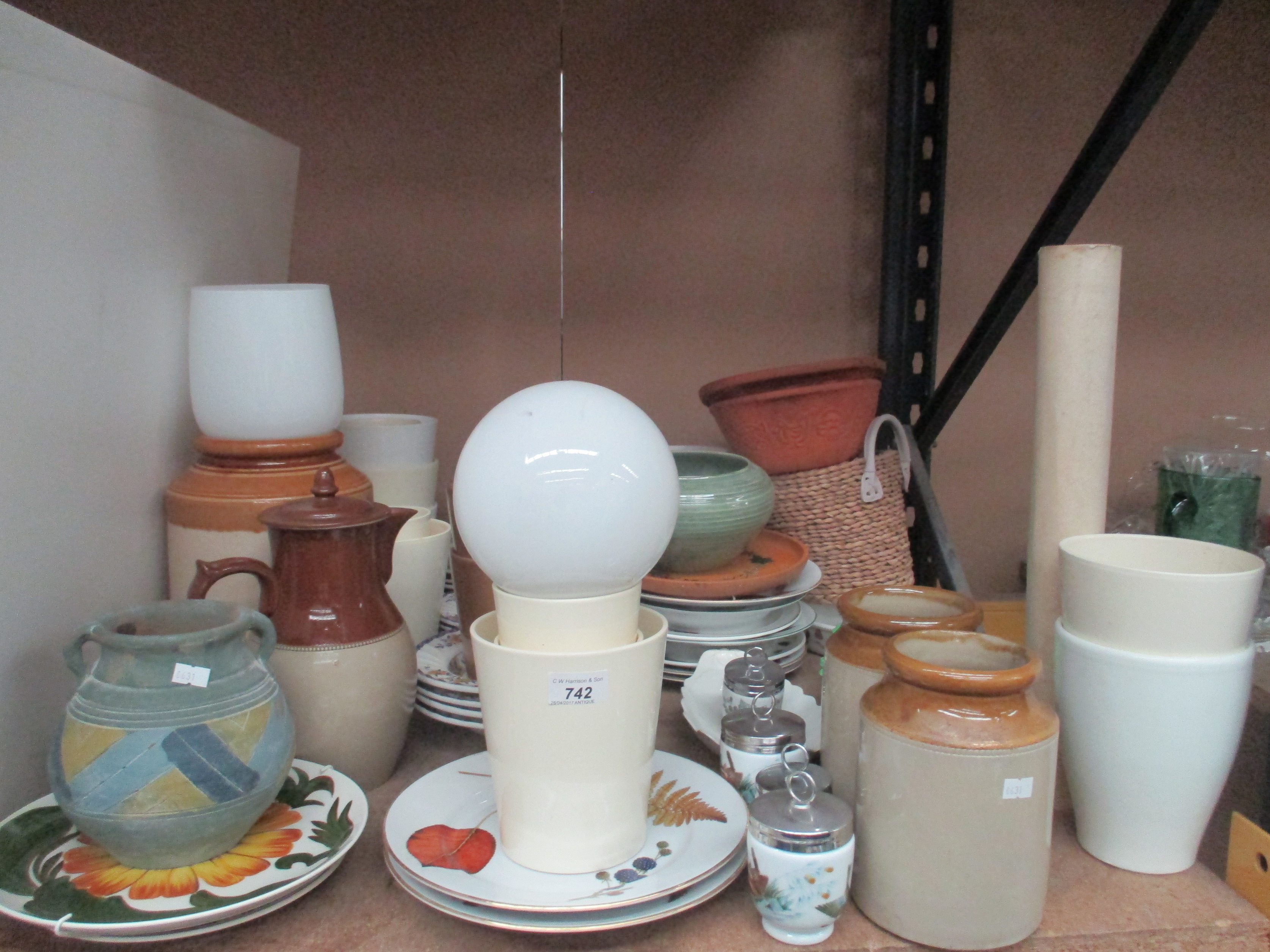 Stoneware jars and ceramic tableware (a lot)
