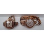 Two Swiss movement ladies wristwatches in 9ct gold cases,