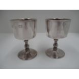 A pair of York City 1971 Anniversary goblets with bucket bowls,