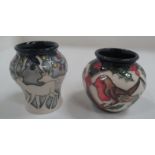 Two Moorcroft small baluster vases of "Robins and Holly" and "Lapland" [2]