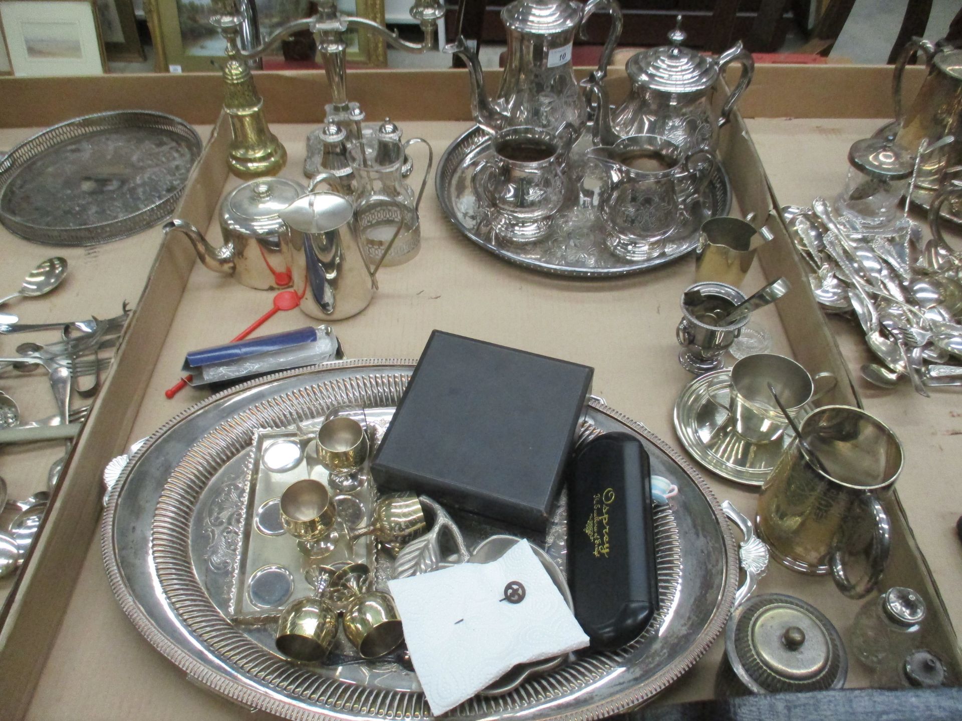 A four piece electro plated tea service, - Image 2 of 2