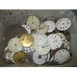 Contents to box - large quantity of pocket watch movements & dials spares/repairs etc by Mappin &