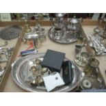 A four piece electro plated tea service,