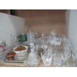 A large collection of drinking glasses,