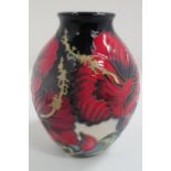 A Moorcroft baluster vase in "Kali" pattern, 55/100, signed Kerry Goodwin, 13 cm.