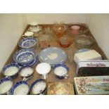 Tray including Wedgwood jasperware,