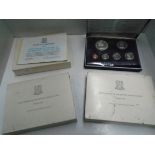 3 x cased proof sets British Virgin Island coins 1973