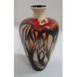 A Moorcroft baluster vase in "La Garenne" pattern, 15.5 cm.