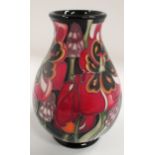 A Moorcroft baluster vase in "Copthall Lane" trial pattern, 13.5 cm.