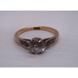 An 18ct gold solitaire old cut cushion shaped diamond ring (diamond exceeds ½ carat) (total approx.