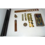 A set of brass Sovereign scales, brass button guard patent No.