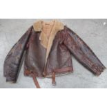 A Sheepskin leather flying jacket