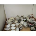 Tray comprising Japanese eggshell china and Yoshino china part teaset