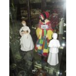 Royal Doulton china figure The Parson's daughter HN564; another, Maid of the Meadow, HN436,