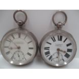 An English lever pocket watch with fusee movement, in silver case,