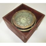 A Ships compass, the dial signed J Lilley & Son Ltd London and N.