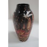 A Moorcroft baluster vase in "Crane Fly" pattern 100/150, signed Paul Hilditch 20.5 cm.