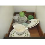 Three trays of assorted teawares and other ceramics, by Colclough Paragon,