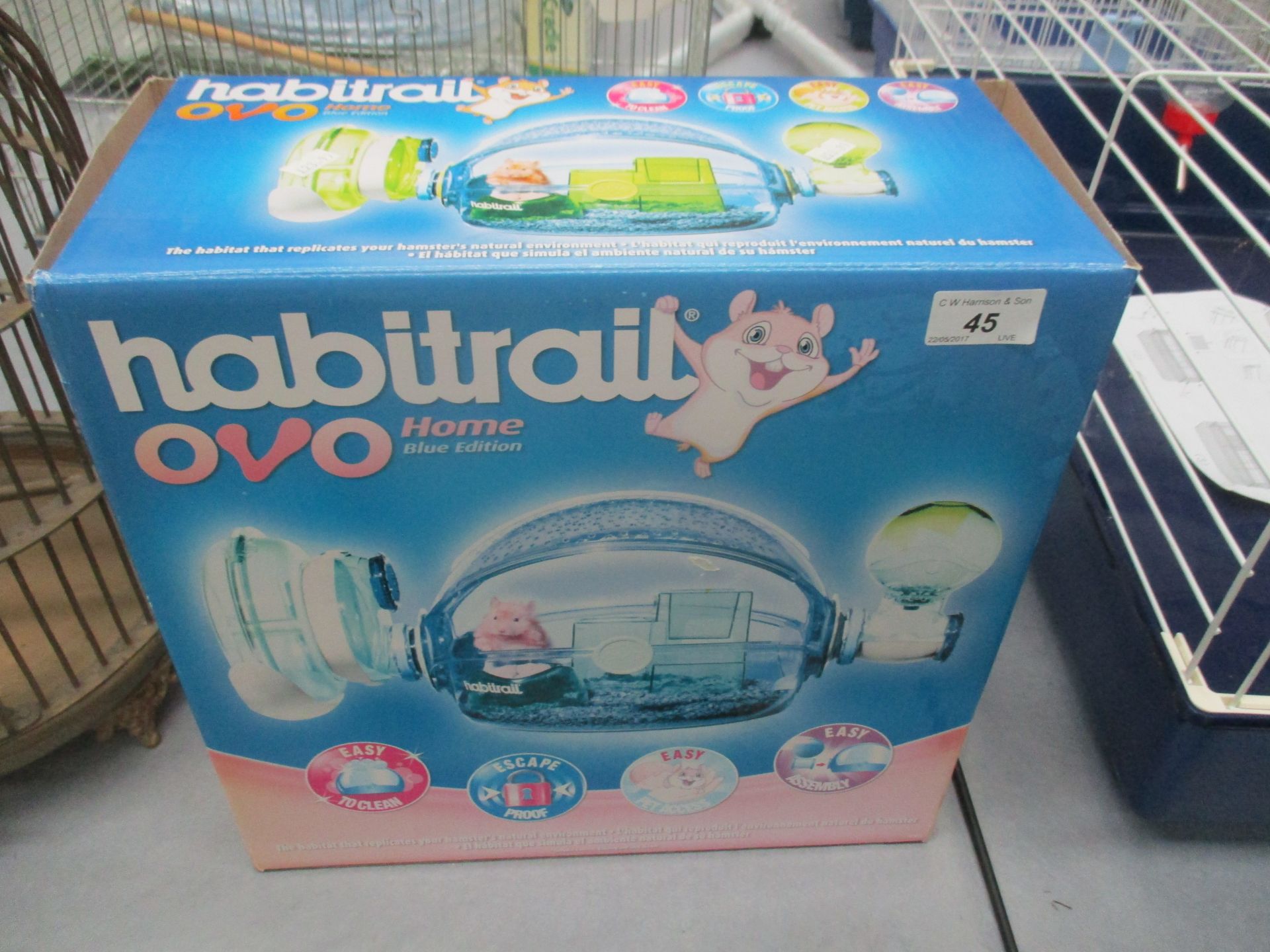 A Habitrail Ovo hamster home - boxed