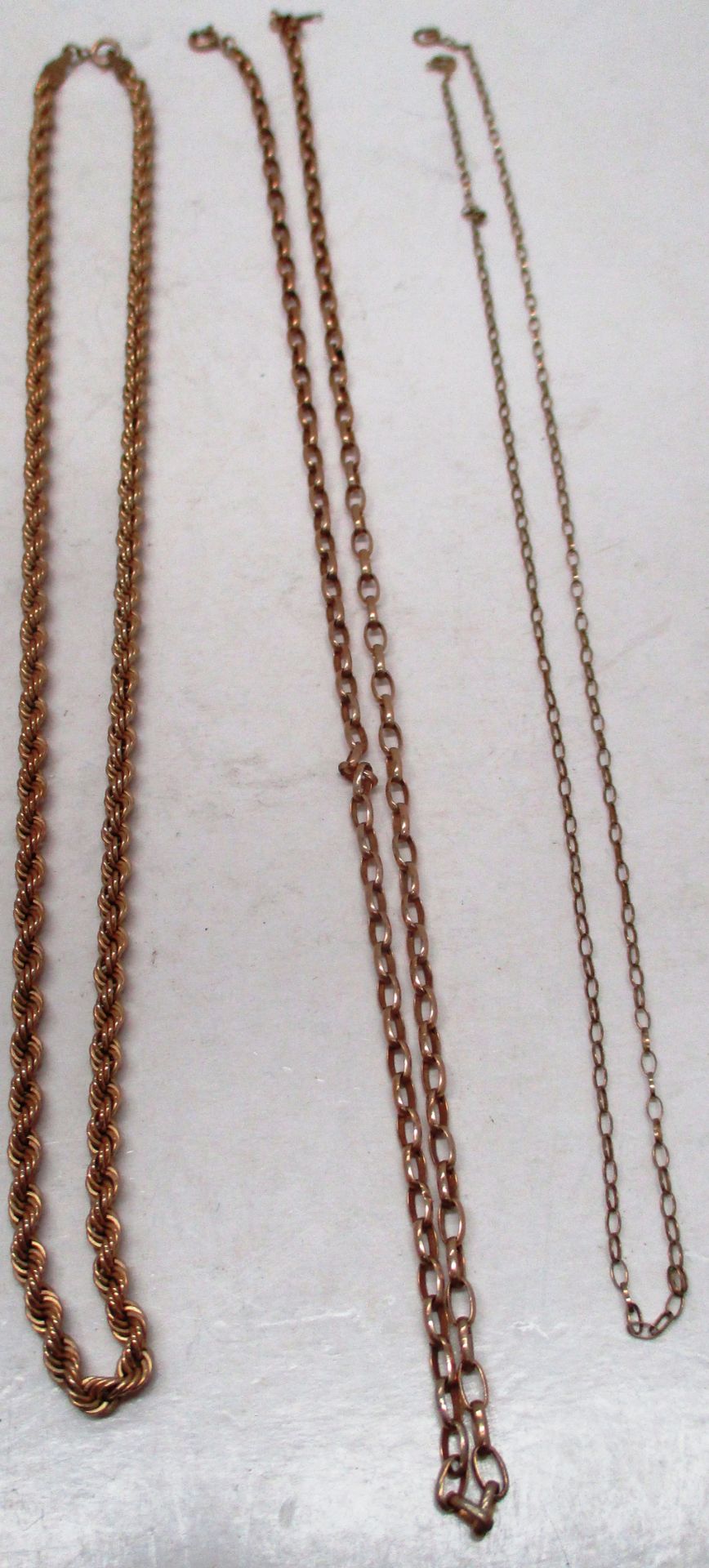 3 x assorted 9ct gold chains (total approx weight 6.