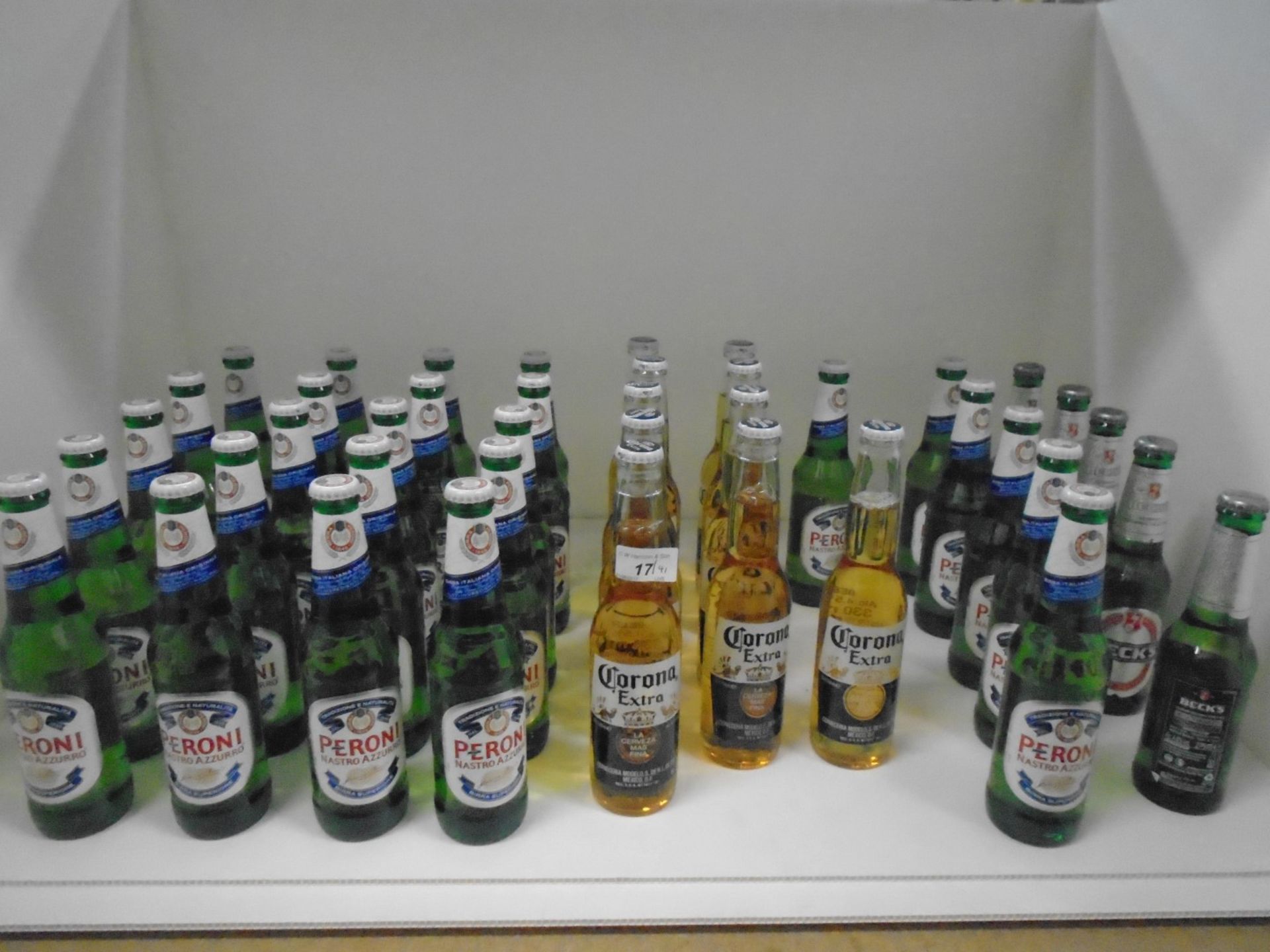 41 bottles of lager - 26 x 330ml Peroni,