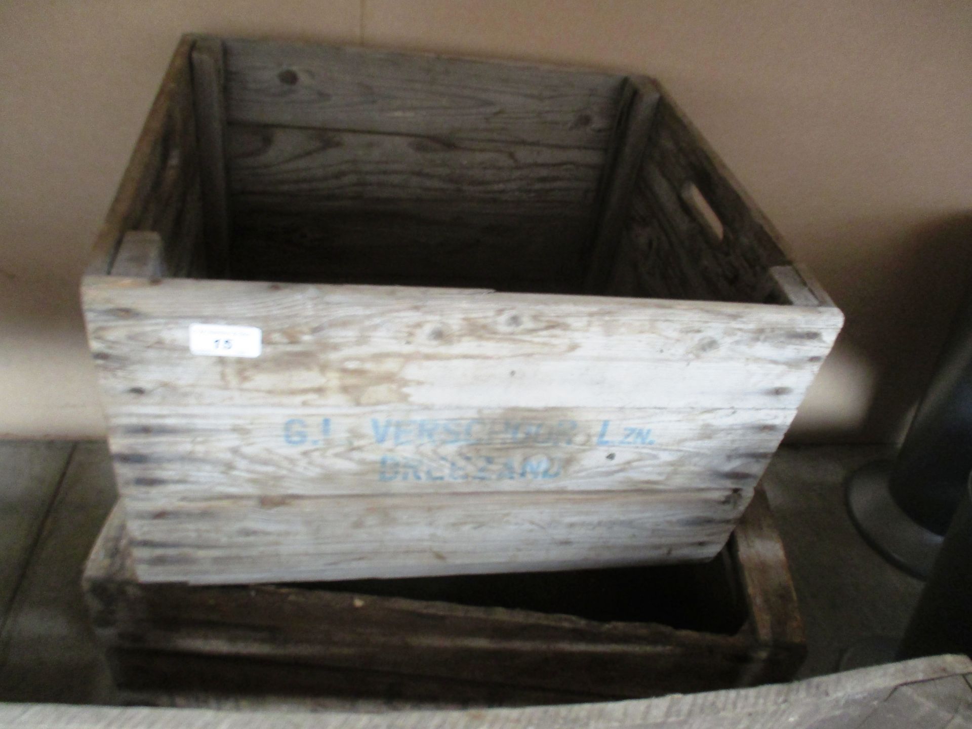 2 x wooden storage crates