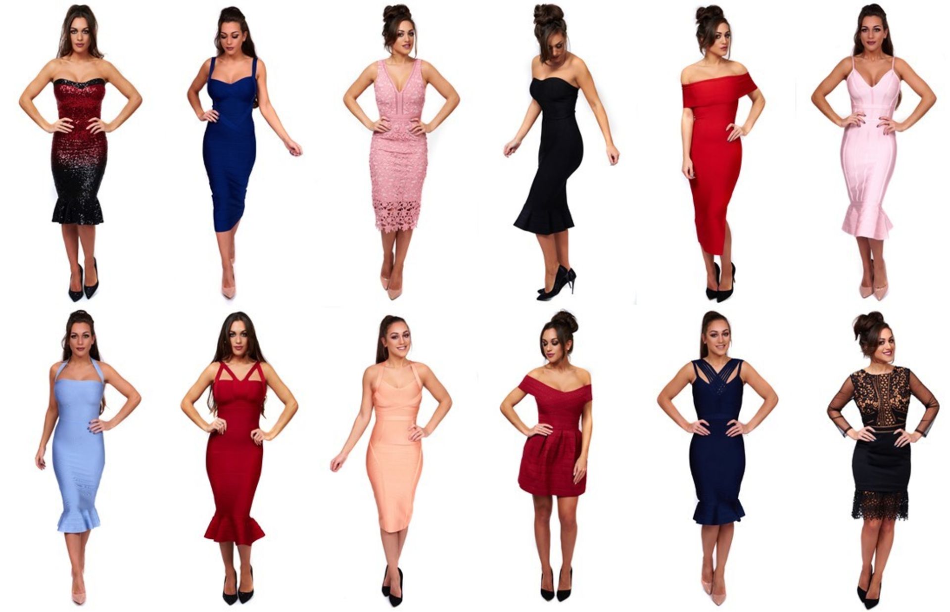 5 x ladies fashion dresses by Shopaholic Ltd (UK) assorted colours and styles S (approx.