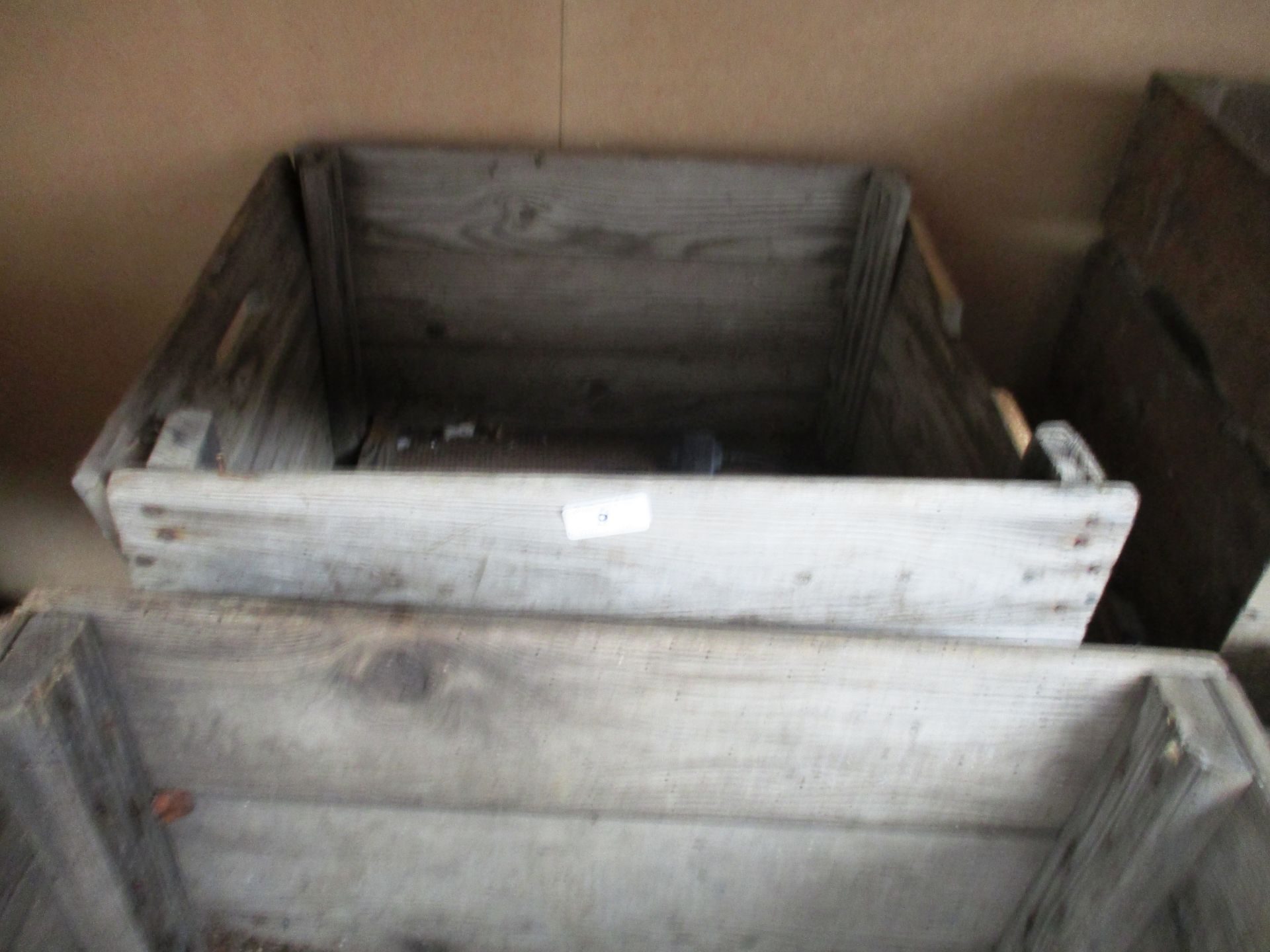 2 x wooden storage crates